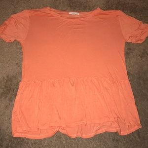 Cute orange ruffles shirt